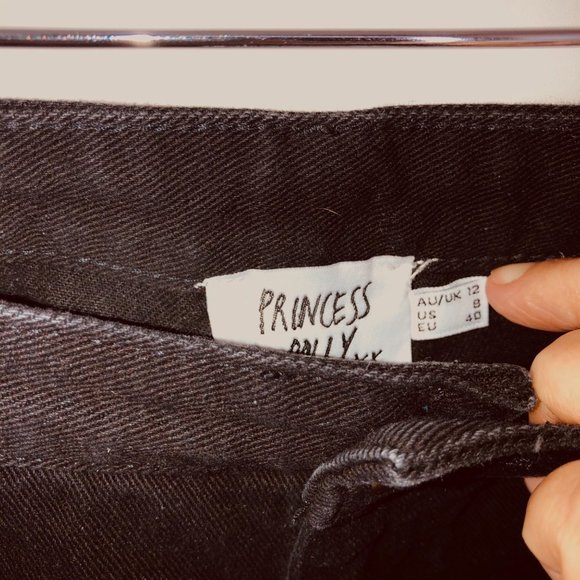 Princess Polly high rise wide leg black jeans - Picture 7 of 7